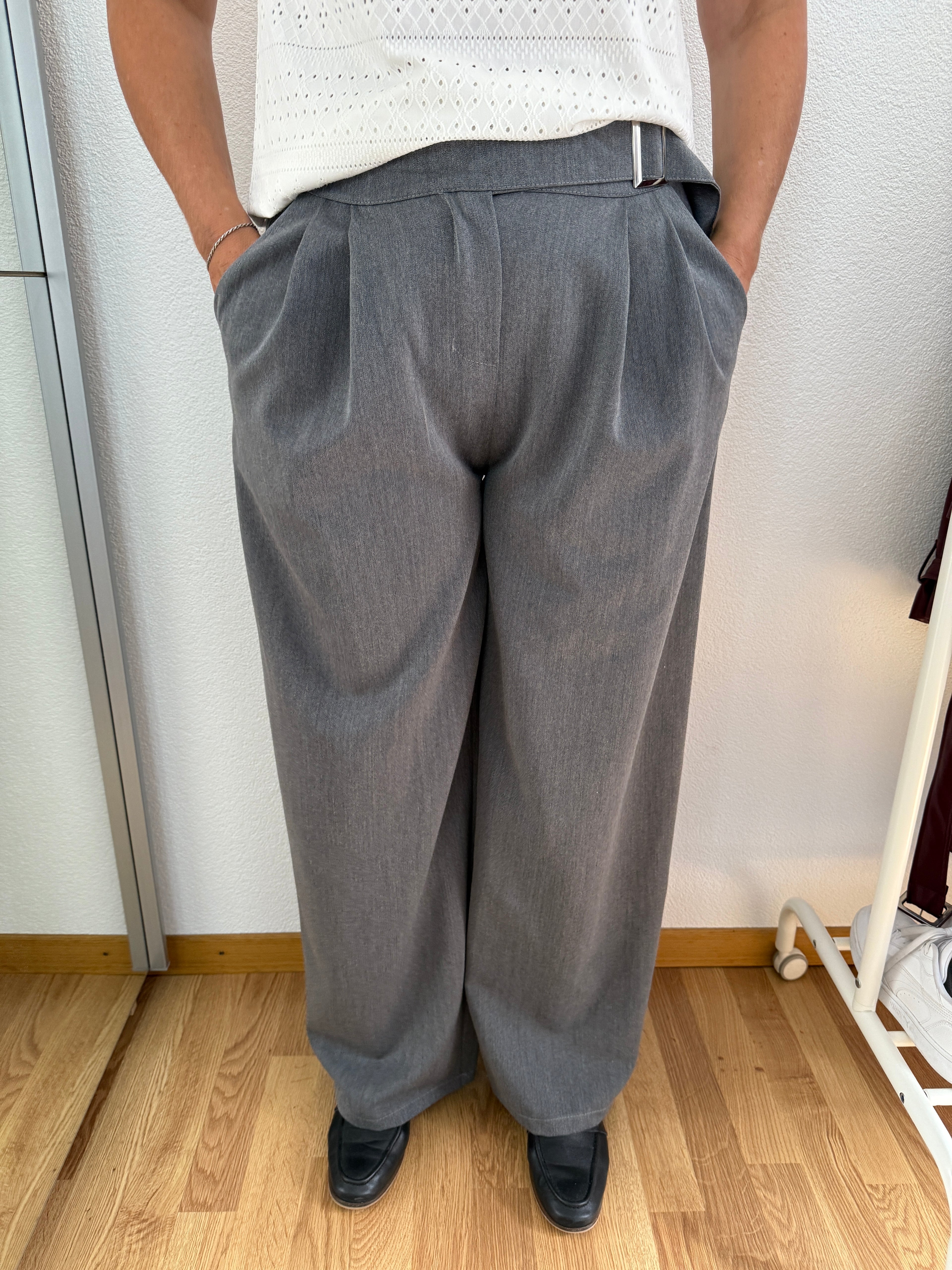 Pantalon oversize avec ceinture