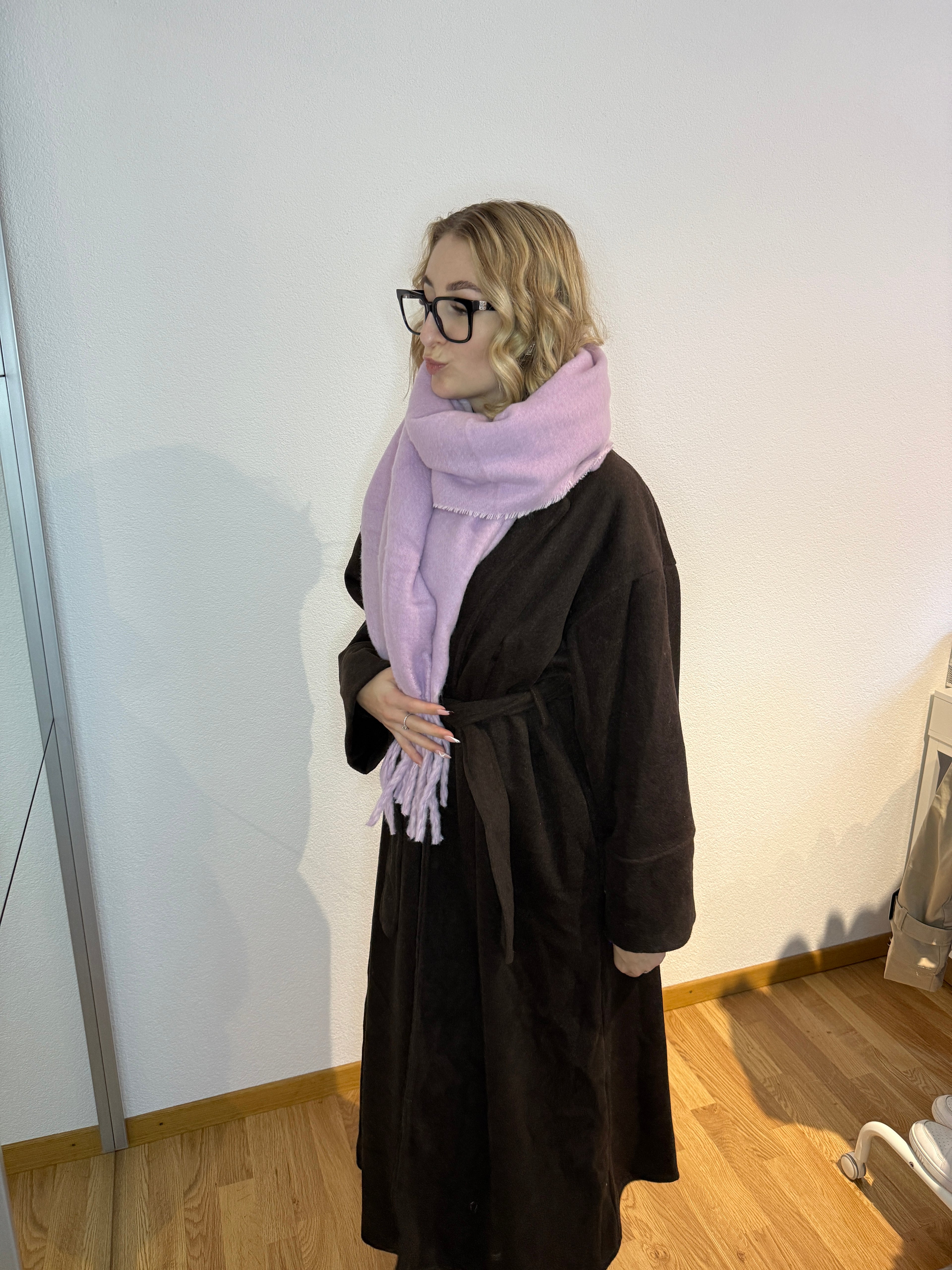 Manteau long à ceinture