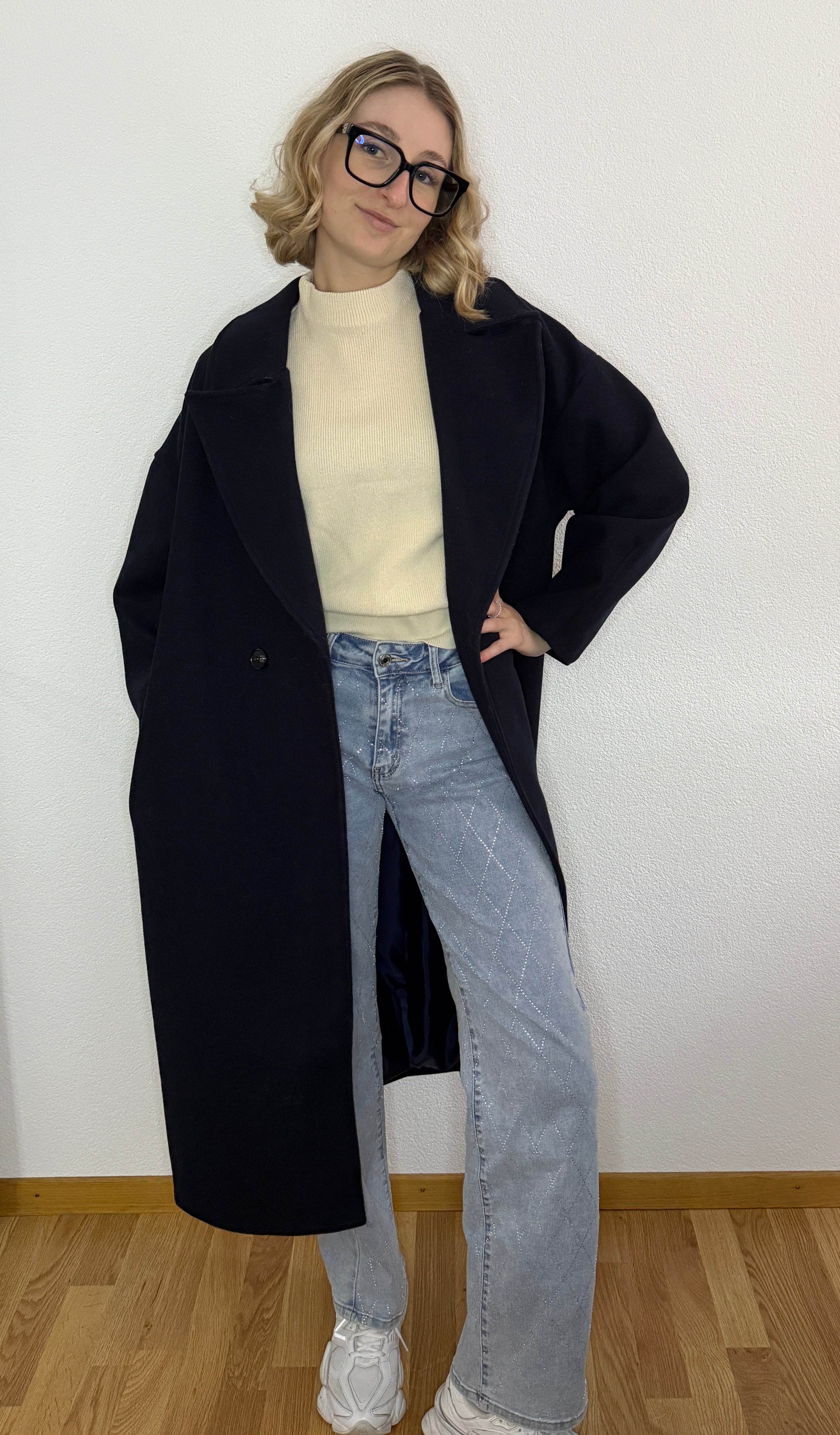 Manteau long à boutons