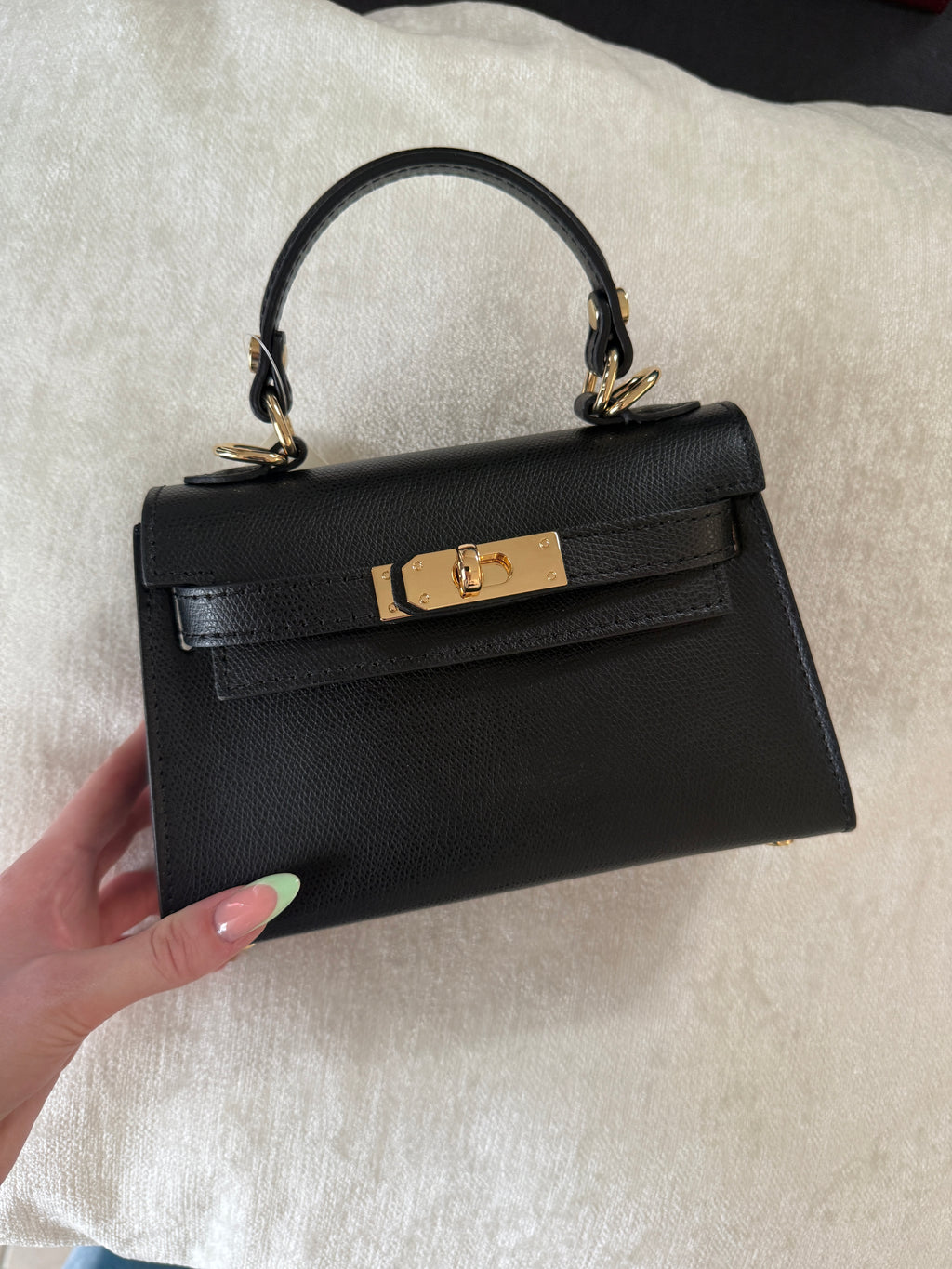 Sac noir 100% cuir italien