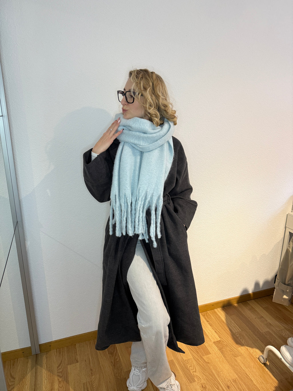 Manteau long à ceinture