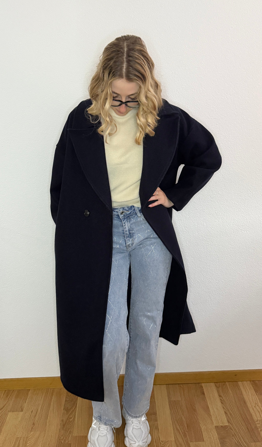 Manteau long à boutons