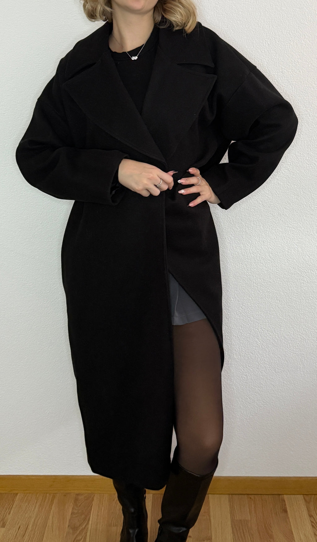 Manteau long à boutons