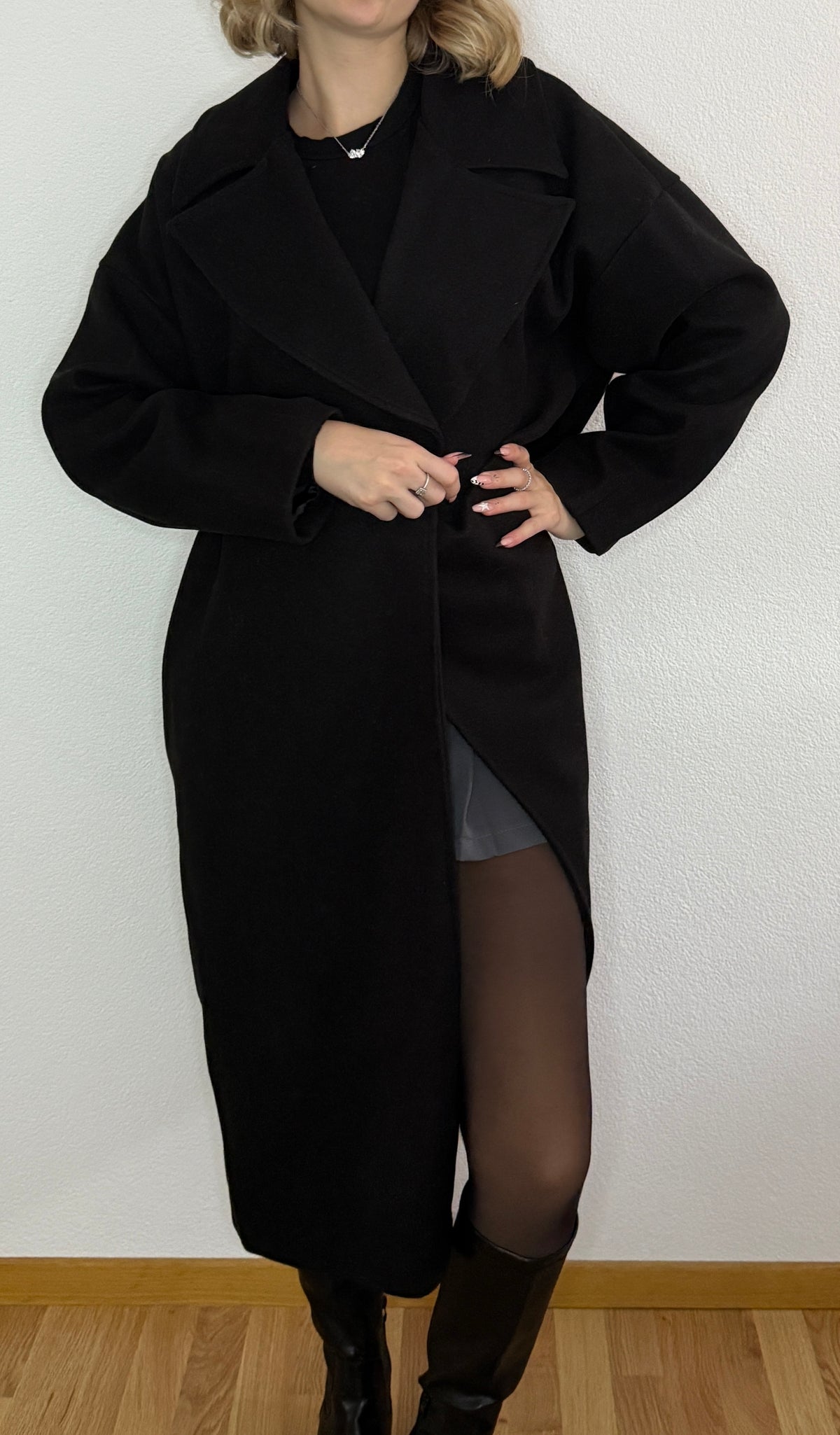 Manteau long à boutons