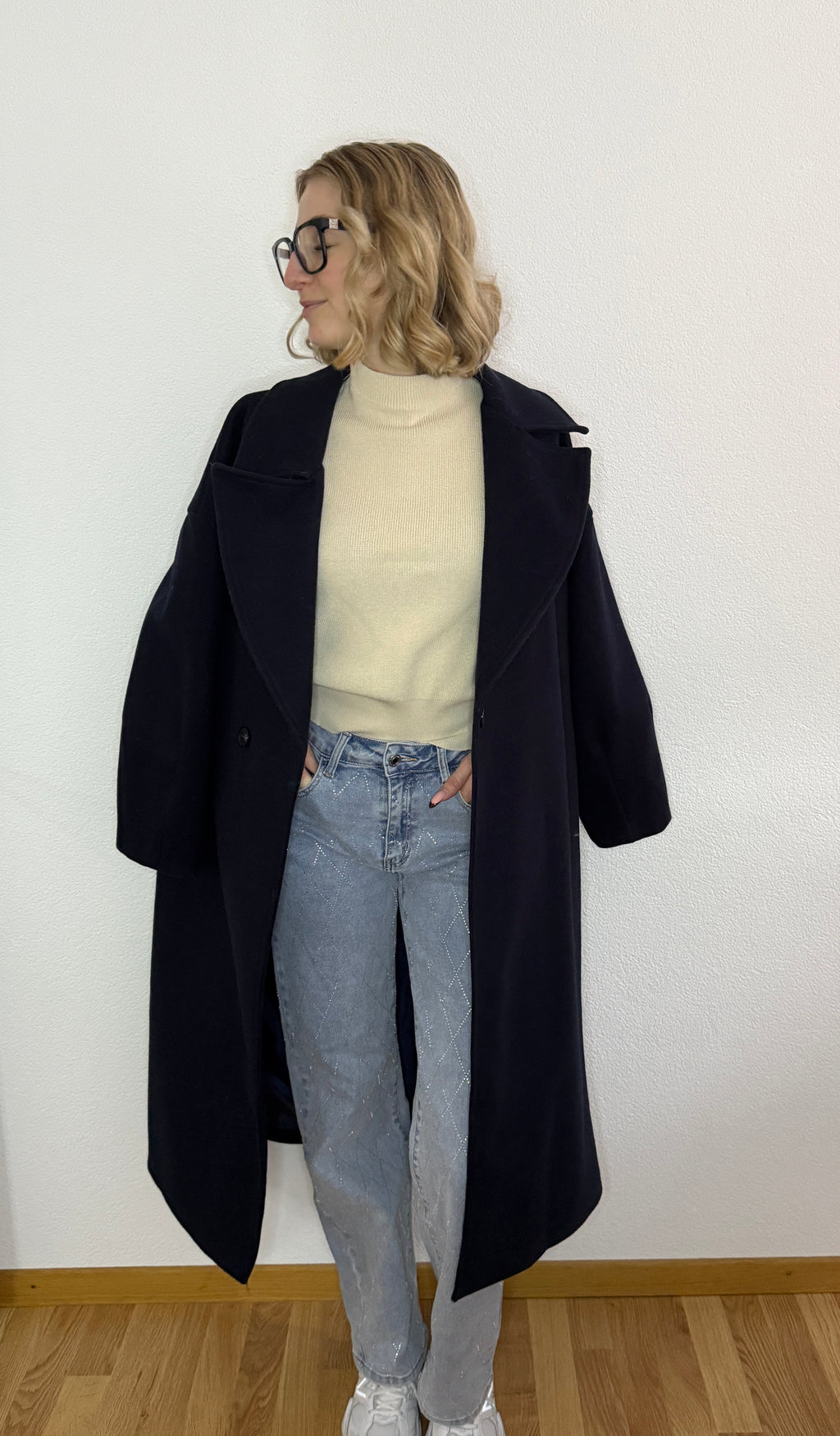 Manteau long à boutons