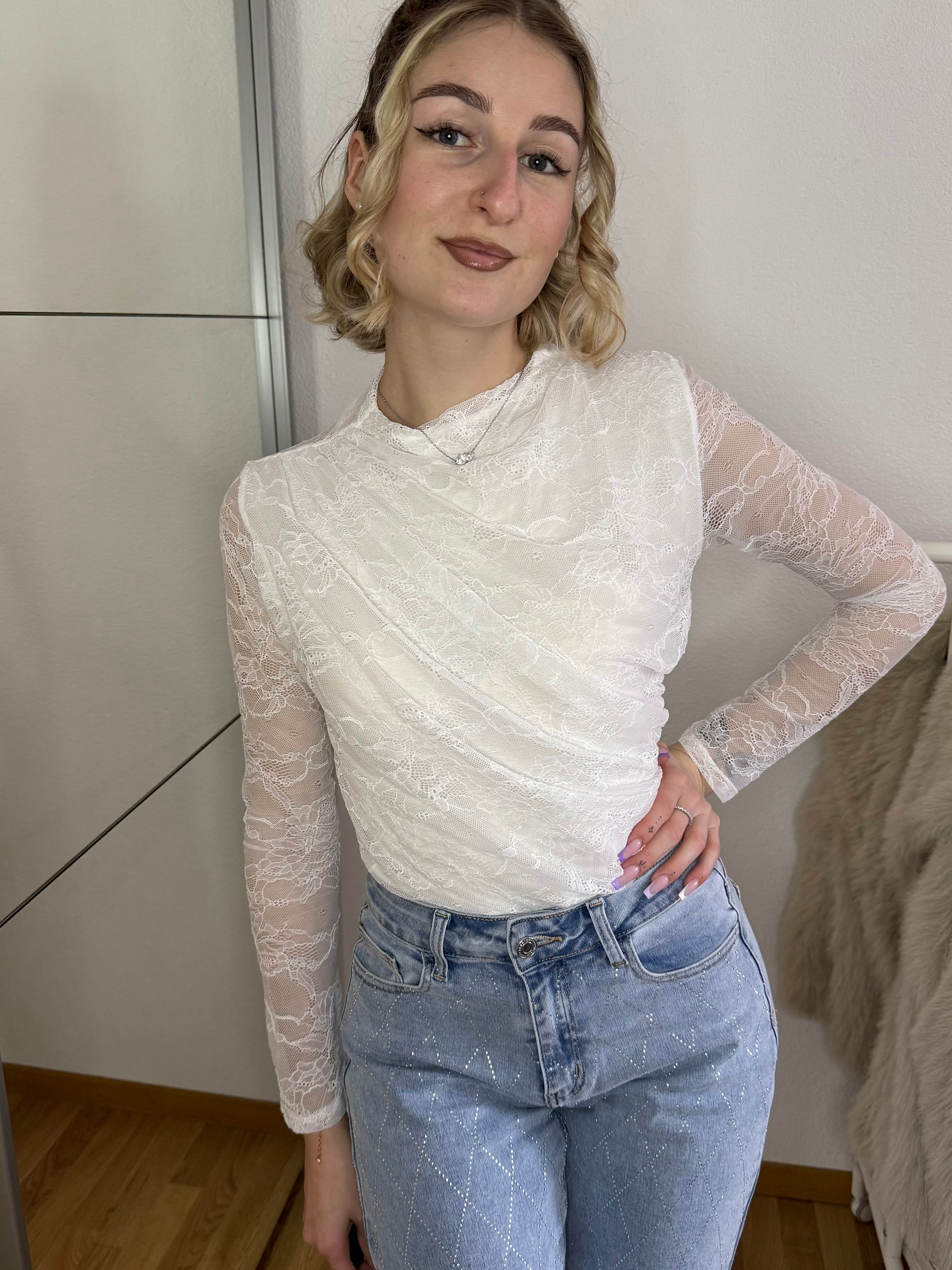 White lace top