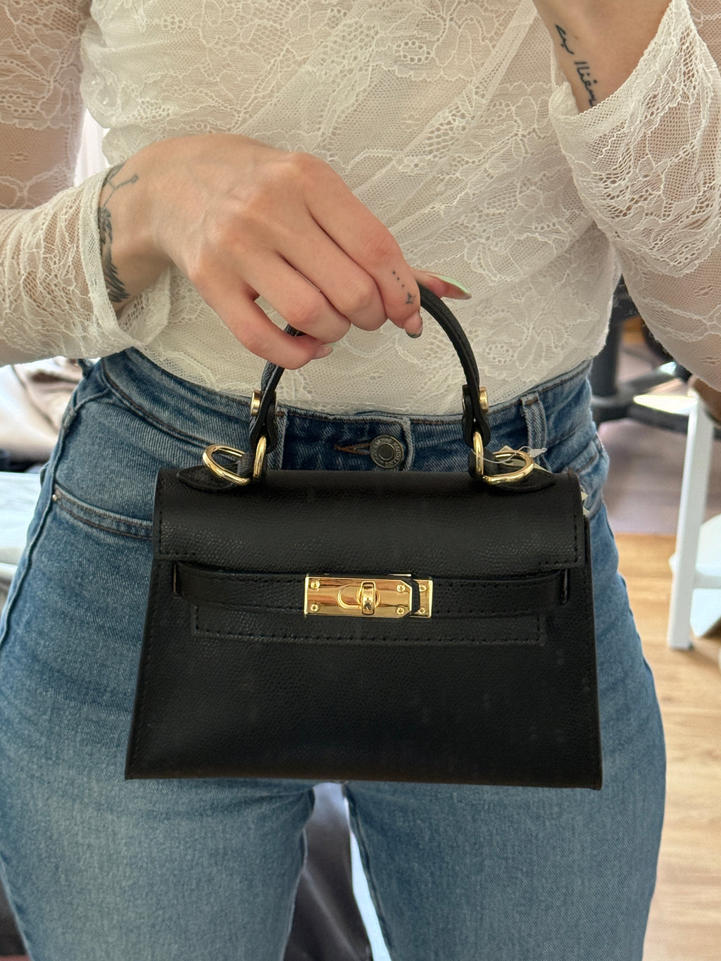 Sac noir 100% cuir italien