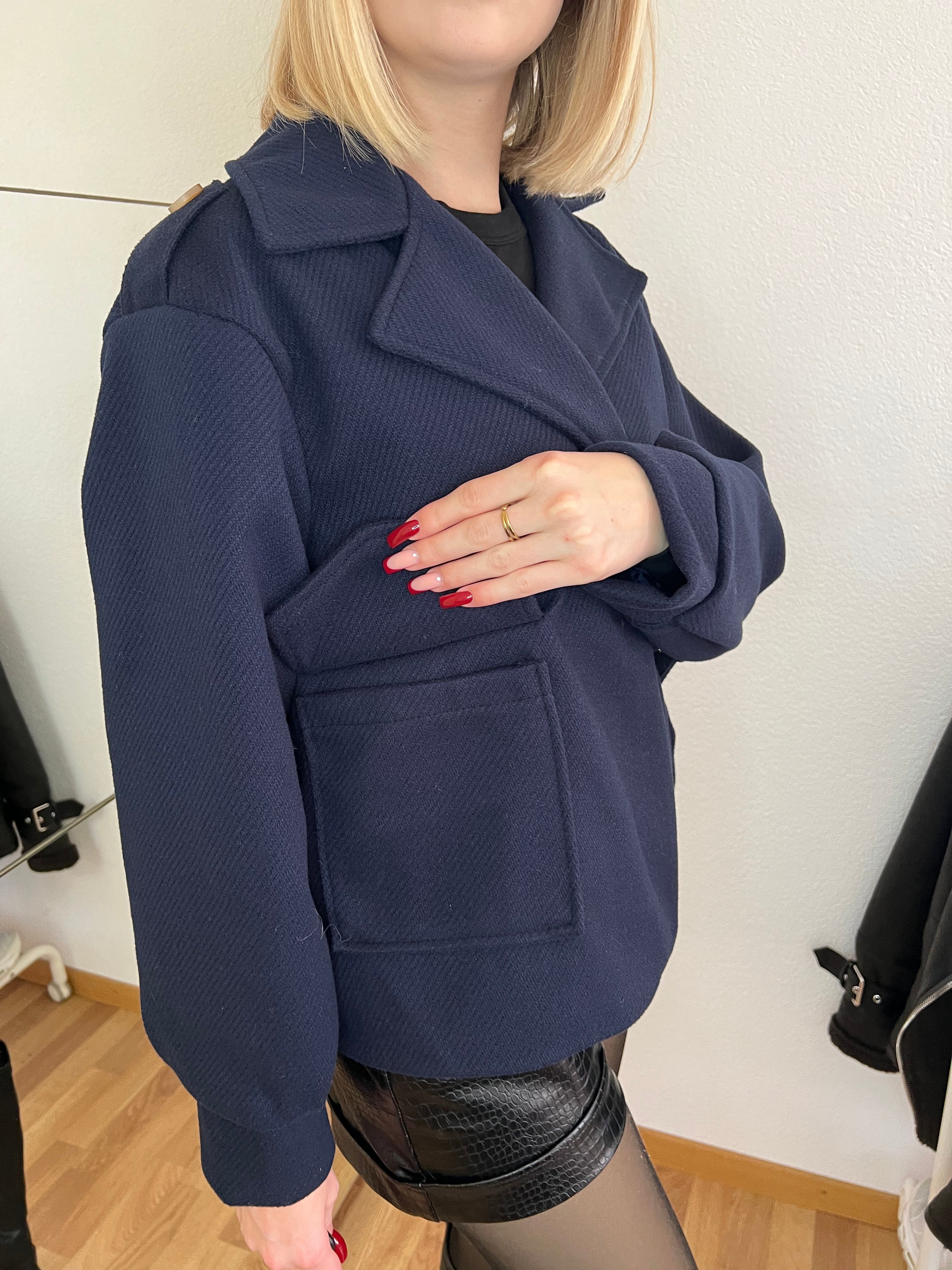 Manteau court à ceinture – HERCLOTHES